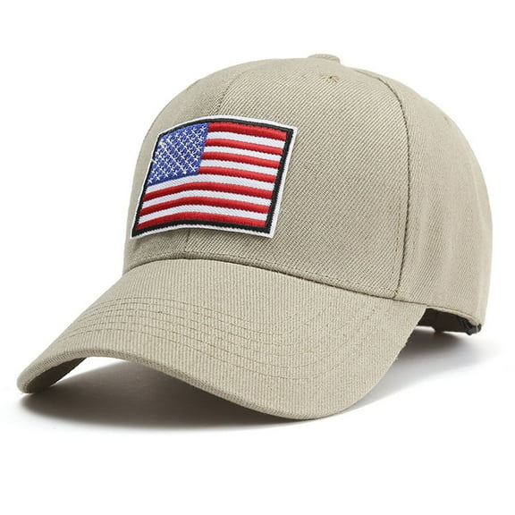 American Flag Embroidered Baseball Cap, Vintage Washed Cotton Adjustable Unisex Dad Hat for Men and Women, Patriotic Outdoor Casual Cap