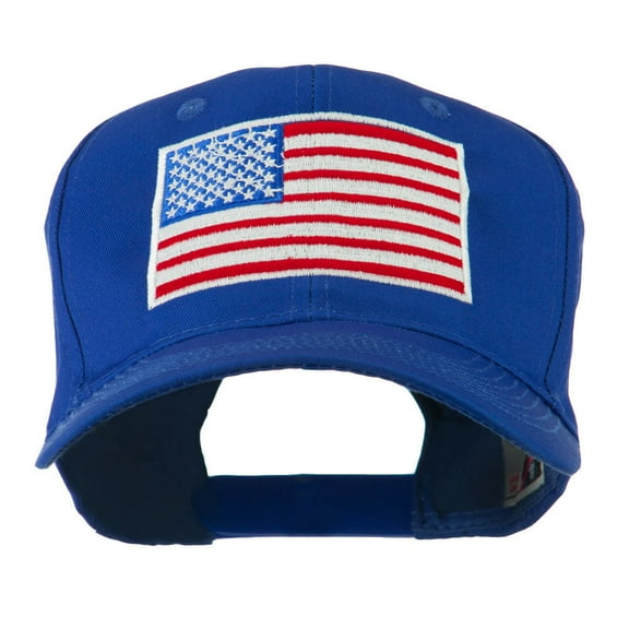 American Flag Embroidered Cap - Royal OSFM