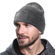 American Flag Embroidered Knit Cuffed Beanie for Men Women Tactical Winter Warm Hat