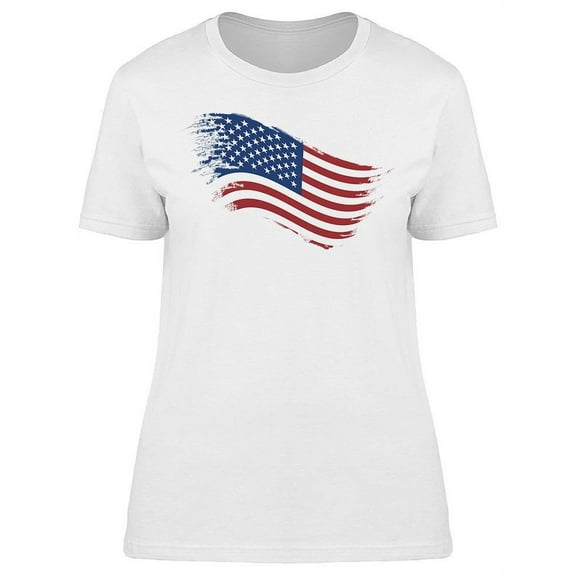 American Flag, Fading Away T-Shirt Women -Image by Shutterstock, Female Small