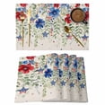 thumbnail image 1 of American Flag Farmhouse Flower Placemats Set of 4, Independence Day Non-Slip Place Mats Washable Table Mats for Kitchen Dining Table Decorations Indoor/Outdoor, 1 of 9