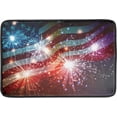 thumbnail image 1 of American Flag Firework Dish Drying Mat, 18x24 Inch USA Patriotic 4th of July Independence Day Absorbent Reversible Dish Mat Microfiber Drying Pad for Kitchen Countertop Bar, 1 of 7