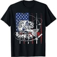 thumbnail image 1 of American Flag Fishing Vintage Fishing Gifts For Men Women T-Shirt Black 3X-Large, 1 of 4