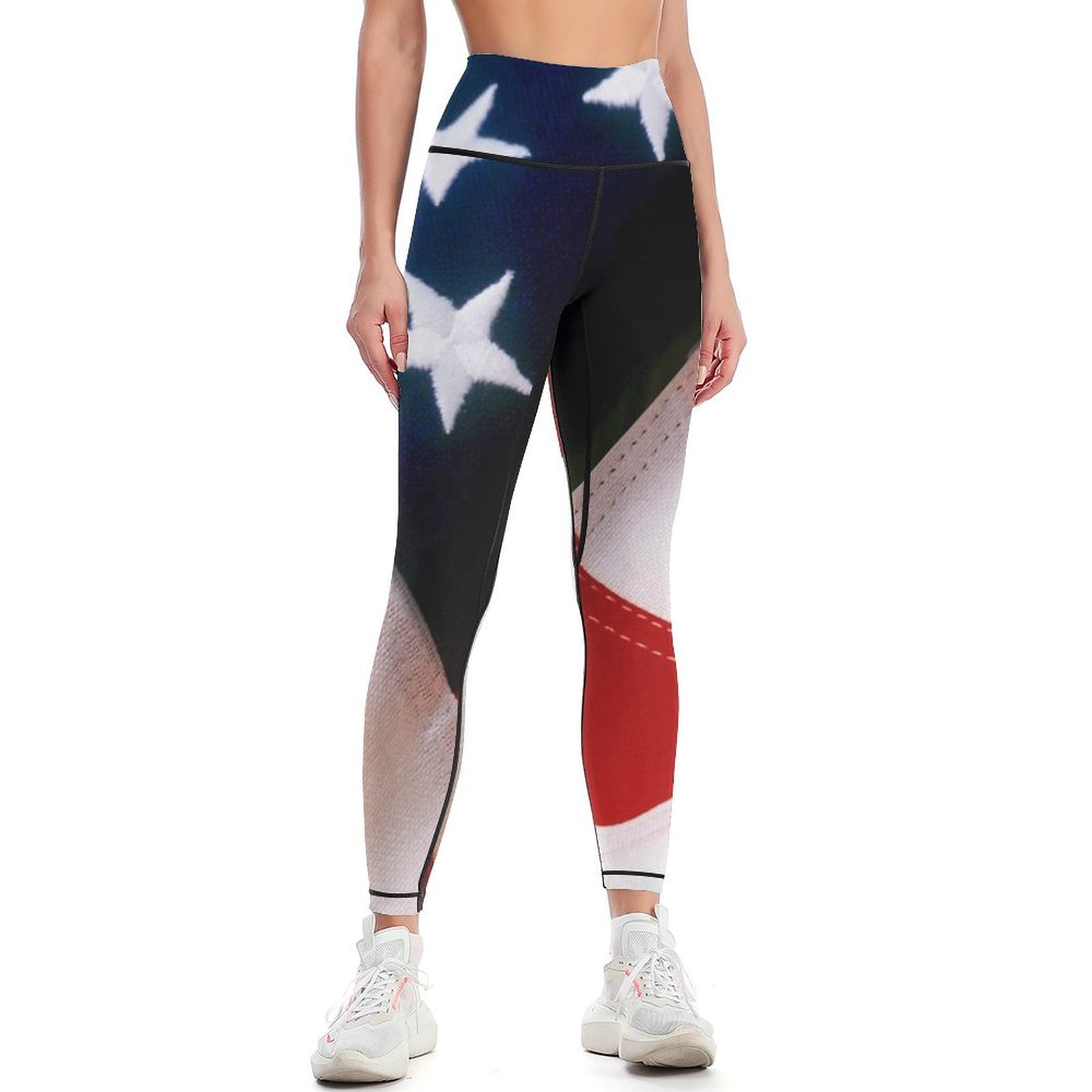 American Flag Flying Leggings for physical flared sportswear gym