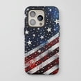 thumbnail image 1 of American Flag For All iPhone Series Protective Phone Case Distressed Glitter Red White Blue, 1 of 7