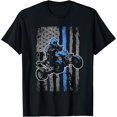 thumbnail image 1 of American Flag Four Wheeler Quad Men ATV Riding Gift T-Shirt, 1 of 3