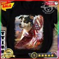 American Flag Freedom With Rat Terrier And Eagle 4th Of July Shirt