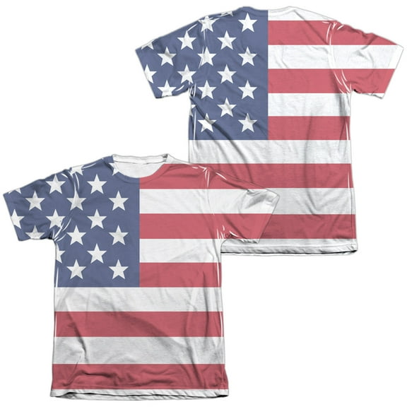 American Flag (Front - Back Print) - Short Sleeve Shirt - X-Large