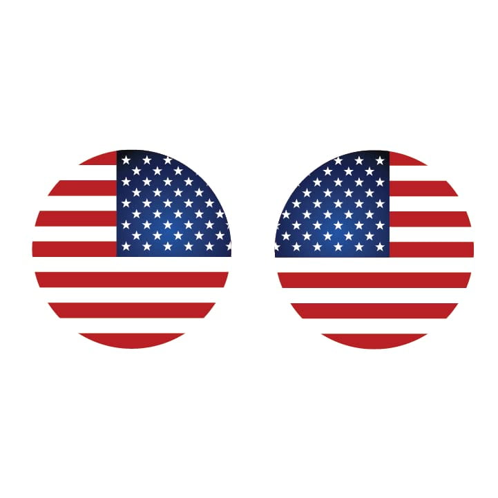 American Flag Front Brake Caliper Inserts, Compatible with Harley