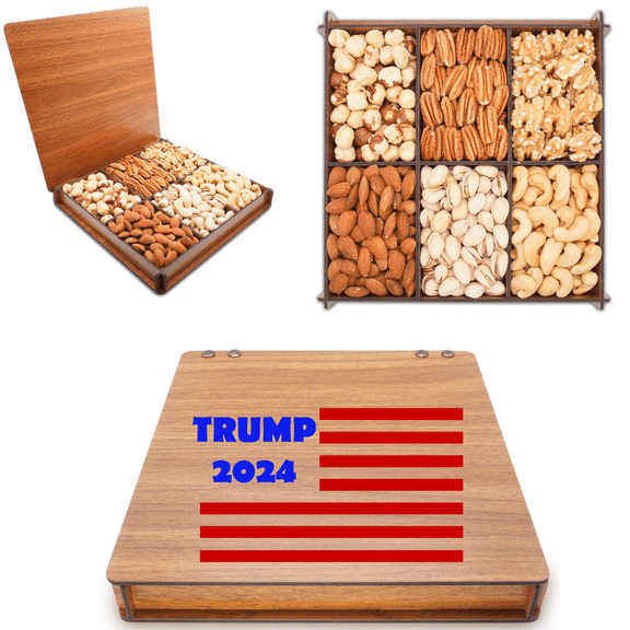 American Flag Gift Basket Donald Trump 2024 Mixed Nuts BoxesTrump 2024 Trump for President