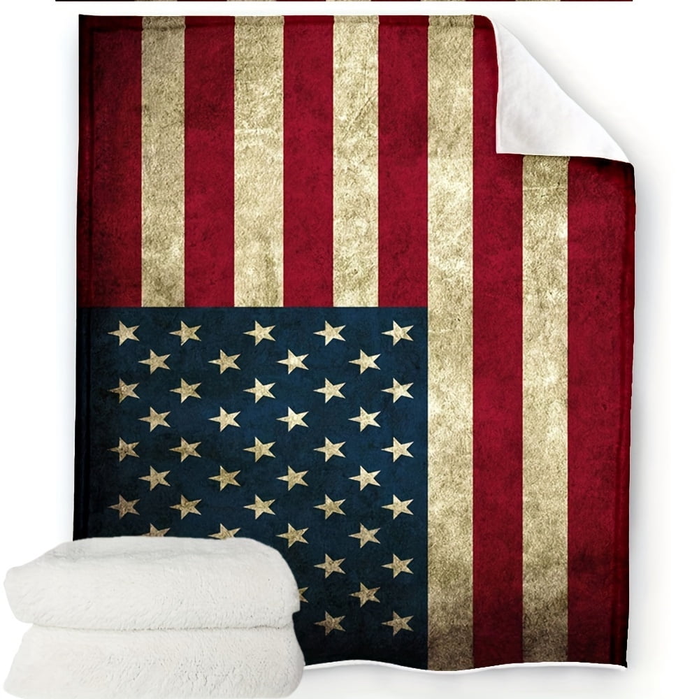 American Flag Gifts Blanket for Men Women, USA Flag Throw Blankets for Adult Kids Boys Girls, Christmas Birthday Independence Day American Decor Gifts for Home Bed Couch