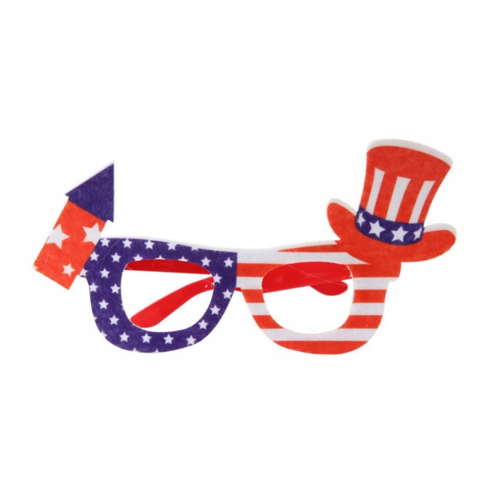 American Flag Glasses USA 4th of July Patriotic Party Sunglasses Masks Cool Shaped Plastic Eyewear for Party Props Walmart