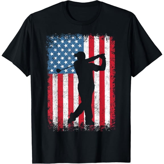 American Flag Golf Shirt USA Flag Men Boys Women Girls Kids T-Shirt