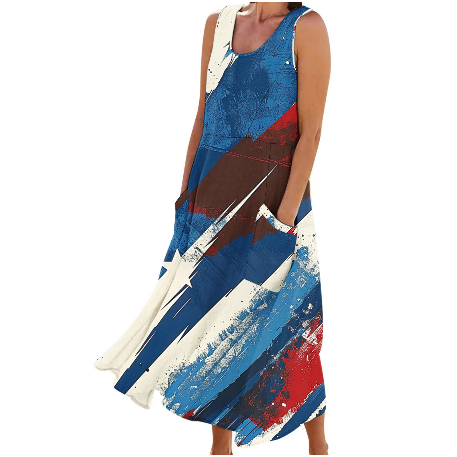 American Flag Graduation Dress Bump Friendly Dress Discount Women's