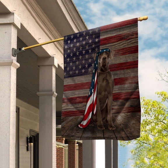 American Flag Great Dane Dog Proud Patriotic 4th of july House Flag (29.5x39.5) Decorative Outdoor Flag