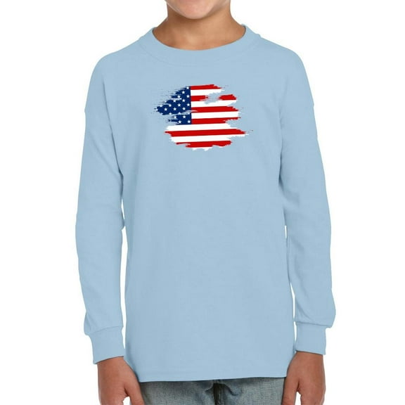 American Flag Grunge Style Long Sleeve Toddler -Image by Shutterstock,  3 Toddler