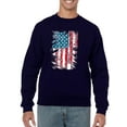 thumbnail image 1 of American Flag Grunge Style Sweatshirt Men -Image by Shutterstock, Male x-Large, 1 of 4