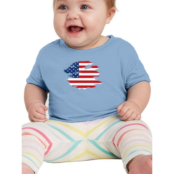 American Flag Grunge Style T-Shirt Infant -Image by Shutterstock, 24 Months