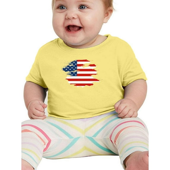 American Flag Grunge Style T-Shirt Infant -Image by Shutterstock, 6 Months