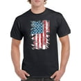 thumbnail image 1 of American Flag Grunge Style T-Shirt Men -Image by Shutterstock, Male Medium, 1 of 4