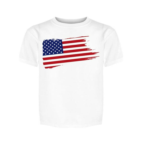 American Flag, Grunged Style Tee Boy's -Image by Shutterstock