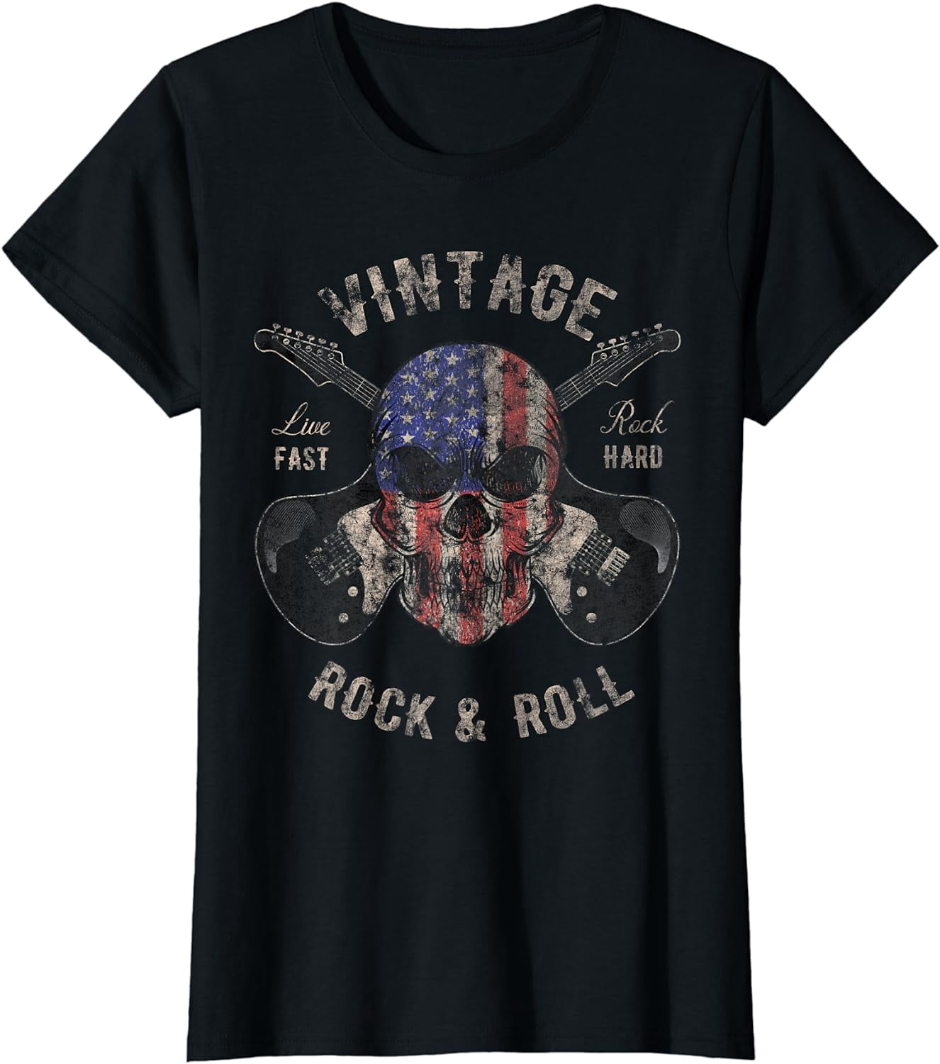 Rock and Roll with Guitar T Shirt