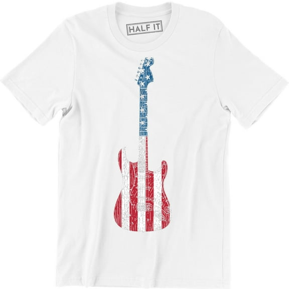 American Flag Guitars - Amazing Guitarist Musician Men's Gift T-Shirt