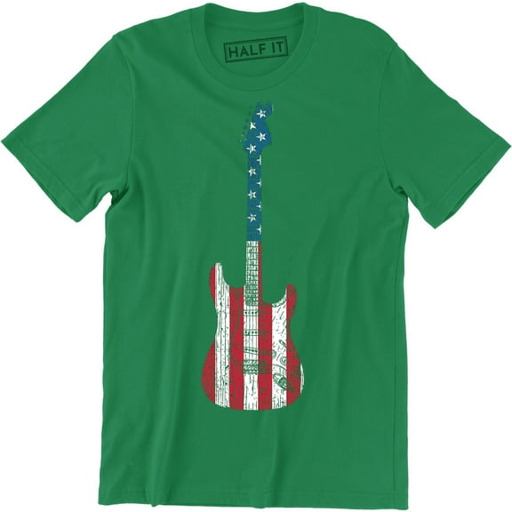 American Flag Guitars - Amazing Guitarist Musician Men's Gift T-Shirt