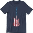 thumbnail image 1 of American Flag Guitars - Amazing Guitarist Musician Men's Gift T-Shirt, 1 of 4