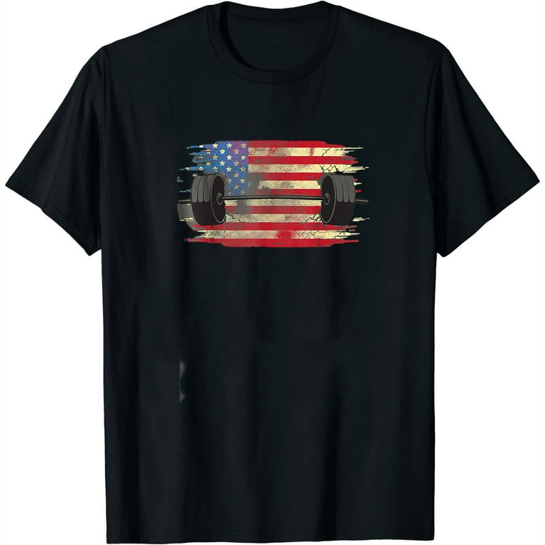 American Flag Gym And Fitness T-Shirt | Weight Lifting Gift American Flag Gym And Fitness T-Shirt | Weight Lifting Gift