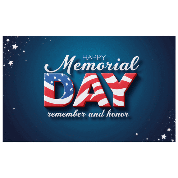 American Flag Happy Memorial Day Patriotic Banner Decorative Stars for National Celebration Indoor Outdoor Events