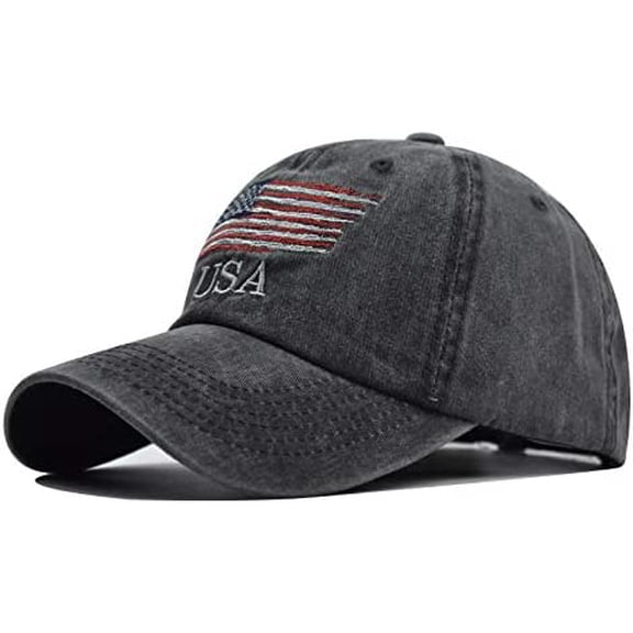 American Flag Hat Men Women Adjustable USA Baseball Cap Outdoors Trucker Baseball Cap