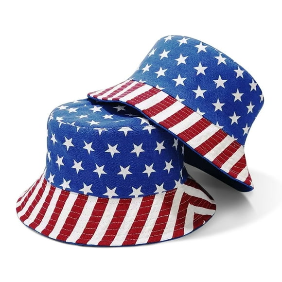 American Flag Hat Patriotic Usa Bucket Hat UV Protection for Outdoor Sports Packable Summer Hats