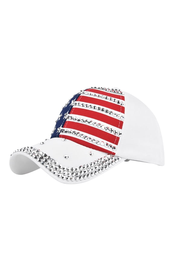 American Flag Hat Travel Men Women Dad Hat Hiking Cap Women's Saturday Hat Cool Hat Cotton Hat Outdoor Hats for Men Ladies Caps Vintage Baseball Cap Beach Trucker Hat,White,One Size
