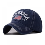 American Flag Hats Vintage Washed Distressed Cotton Dad Hat Baseball Cap Adjustable Trucker Unisex Style Headwear