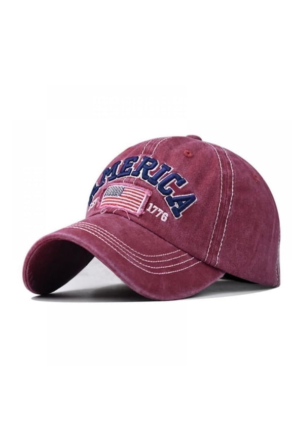 American Flag Hats Vintage Washed Distressed Cotton Dad Hat Baseball Cap Adjustable Trucker Unisex Style Headwear