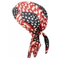 thumbnail image 1 of American Flag Headwrap Patriotic Doo Rag Red White and Blue (Patch with SWEATBAND), 1 of 1