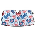 thumbnail image 1 of American Flag Heart Car Windshield Sun Shade Foldable Car Front Window Visor Heat and UV Protection 53x23.5, 1 of 8