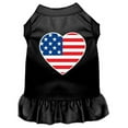 thumbnail image 1 of American Flag Heart Screen Print Dress, Black - Small 10, 1 of 1