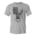 thumbnail image 1 of American Flag Hunting Deer Patriotic Support DT Adult T-Shirt Tee, 1 of 2