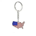 American Flag Independence Day Alloy Keychain Red White Blue Flag Color