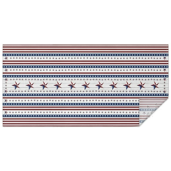 American Flag Independence Day Patriotic Table Cloth,Wrinkle Free Table Cover with Polyester,Waterproof Reusable Tablecloth for Kitchen Picnic Party (Rectangle,60x120inch)