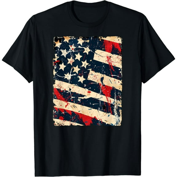 American Flag Independence Day Punk Patriotic Fourth of July T-Shirt