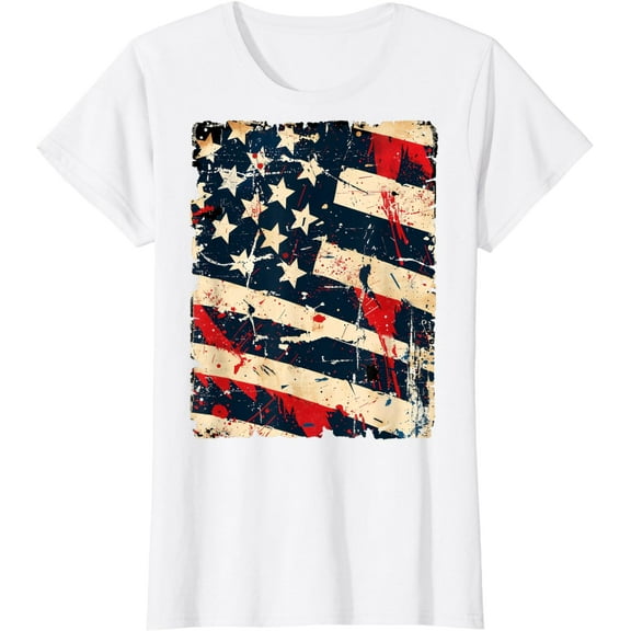 American Flag Independence Day Punk Patriotic Fourth of July T-Shirt