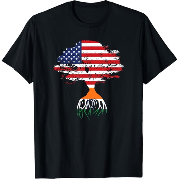 American Flag Indian India Roots Gift T-Shirt T-Shirt mens t shirt，black，women，funny，misfits，men，journey