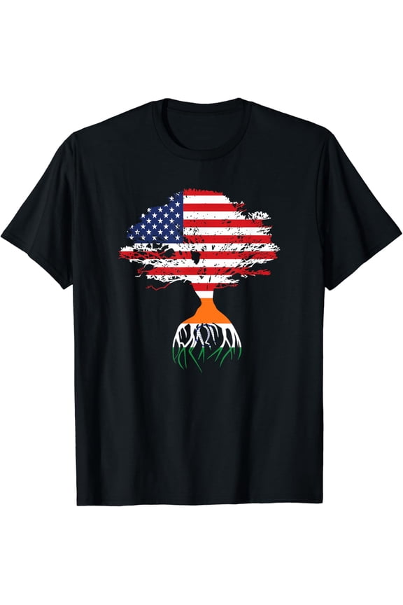 American Flag Indian India Roots Gift T-Shirt T-Shirt mens t shirt,black,women,funny,misfits,men,journey