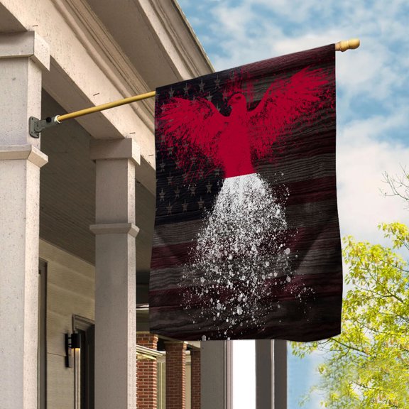 American Flag- Indonesian Flag Indonesia US Friendship Forever July 4 Decoration House Flag (29.5x39.5) Double Sided-USA Flags Premium Polyester-Decorative Indoor Outdoor Flag