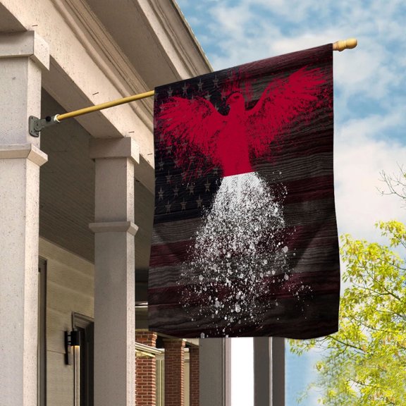 American Flag- Indonesian Flag Indonesia US Friendship Forever July 4 Decoration House Flag, Double-Sided Decorative Outdoor Flag, Patriotic Polyester Yard Flag 29.5 x 39.5 in