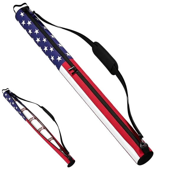 American Flag Insulated Beer Can Holder, 250th Patriotic Hands-Free Beverage Sling Cooler, Portable Drink Carrier for Outdoor Tailgate BBQ