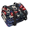 thumbnail image 1 of American Flag Insulated Double Layered Lunch Bag with Two Compartments, Large Capacity, and Handheld Design - 7.1x11.4x16.1 Inches, 1 of 6